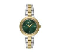 Armani Exchange Montre pour Femmes, Mouvement à Quartz à Deux Aiguilles et boîtier de 36 mm avec Bracelet en Acier Inoxydable ou en Cuir