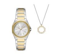 Armani Exchange Montre pour Femmes, Mouvement à Quartz Trois Aiguilles et boîtier de 34 mm avec Bracelet en Acier Inoxydable ou en Cuir