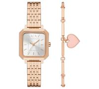 Armani Exchange Femmes Analogique Quartz Montre avec Bracelet en Acier Inoxydable AX7164SET