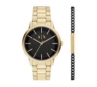 Armani Exchange Montre pour Homme 42MM en Acier Inoxydable Doré, AX7178SET