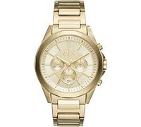 Armani Exchange Montre pour homme, chronographe Plant, 44 mm acier doré avec bracelet en acier inoxydable, AX2602