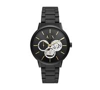 Armani Exchange Montre pour homme, mouvement à quartz, boîtier en acier inoxydable noir 42MM avec bracelet en acier inoxydable, AX2748