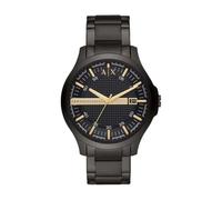 Montre Armani Exchange à trois aiguilles avec date en acier inoxydable, noire, pour homme, AX2413 Noir