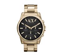 Armani Exchange Montre pour Homme, Mouvement Chronographe à Quartz, Boîtier en Acier Inoxydable Doré de 45 mm avec Bracelet en Acier Inoxydable, AX2095
