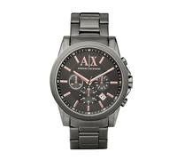 Armani Exchange Montre pour Homme, Mouvement Chronographe à Quartz, Boîtier en Acier Inoxydable Gunmetal de 45 mm avec Bracelet en Acier Inoxydable, AX2086