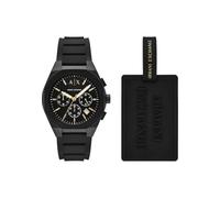 Armani Exchange Montre pour Homme, Mouvement chronographe à Quartz et boîtier de 42 mm avec Bracelet en Silicone