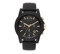Armani Exchange Montre homme AX7105 – Chronographe, boîtier 45 mm silicone noir
