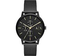 Armani Exchange Montre pour homme, mouvement quartz multifonction, boîtier en acier inoxydable noir de 42 mm avec bracelet en acier inoxydable, AX2716
