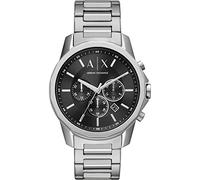 Armani Exchange Montre pour homme , mouvement chronographe, boîtier en acier inoxydable de 44 mm avec bracelet en acier inoxydable, AX1720