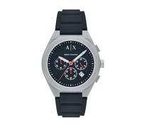 Armani Exchange Montre pour hommes, mouvement chronographe à quartz et boîtier de 44mm avec bracelet en silicone