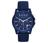 Armani Exchange Montre pour hommes, mouvement chronographe à quartz et boîtier de 44mm avec bracelet en silicone