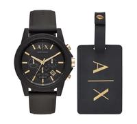 Armani Exchange Montre pour Hommes, Mouvement chronographe, Montre en Acier Inoxydable avec Une Taille de boîtier de 45 mm