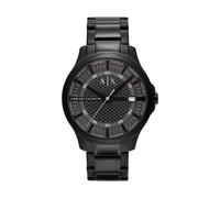 Armani Exchange Montre pour hommes, mouvement date à trois aiguilles à quartz et boîtier de 46mm avec bracelet en acier inoxydable