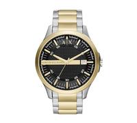 Armani Exchange Montre pour hommes, mouvement date à trois aiguilles à quartz et boîtier de 46mm avec bracelet en acier inoxydable