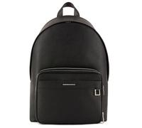 Armani Exchange New York, Sustainable, Logo Plate, Double Zip, Sac à Dos Homme, Noir, Taille Unique