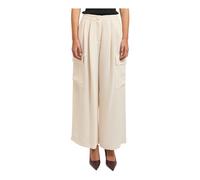 Armani Exchange - Pantalon en tissu mélangé - Femme - Pantalons - Beige - Taille: 36 FR