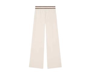 Armani Exchange - Pantaloni a vita alta - Femme - Pantalons - Beige - Taille: 40 FR