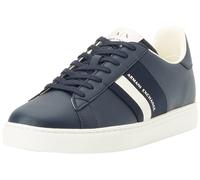 Armani Exchange Paris Double Line Chaussures pour Homme, Bleu Marine et Blanc, 41 EU