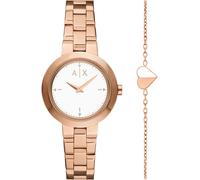 ARMANI EXCHANGE Parure de bijoux rosé / blanc, Taille One Size