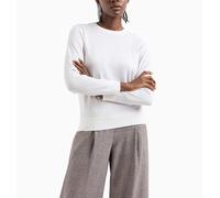 Armani Exchange Poignets côtelés, col Rond, Logo brodé sur Le côté Sweater, ISO, S Femme