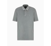 Armani Exchange Polo piqué Basique A|x Logo pour Homme, Gris, L