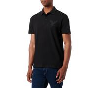 Armani Exchange Polo piqué pour Homme avec Logo AX Eagle - Coupe Droite, Noir, M