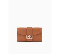 Armani Exchange Portefeuille avec rabat et logo central Noir, Whisky(19755), Taglia Unica, portefeuilles