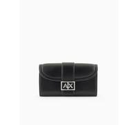 Armani Exchange Portefeuille avec rabat et logo central Whisky Taille unique, Noir , Taglia Unica, portefeuilles