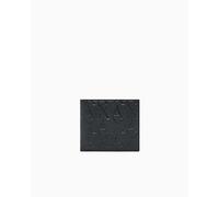Armani Exchange Portefeuille pour Homme - Texture Monogramme gaufrée - Bi-Fold - Noir, Noir, Taille Unique