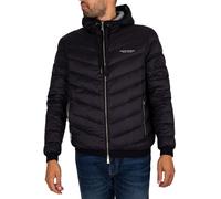 Armani Exchange Pour des hommes Doudoune tissée à capuche, Noir