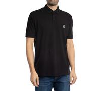 Armani Exchange Pour des hommes Polo à logo sur la poitrine, Noir