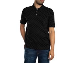 Armani Exchange Pour des hommes Polo à motif logo classique, Noir