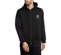 Armani Exchange Pour des hommes Sweat à capuche zippé avec logo en jersey, Noir