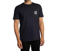 Armani Exchange Pour des hommes T-shirt avec logo à grosse poitrine, Bleu