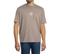Armani Exchange Pour des hommes T-shirt avec logo central brodé, Gris