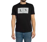 Armani Exchange Pour des hommes T-shirt slim à motif en relief, Noir