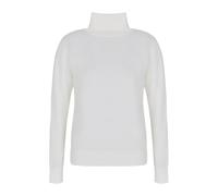 Armani Exchange, Femme, Pulls, Blanc, Taille: 36 FR Pull Col Roulé avec Logo Brodé