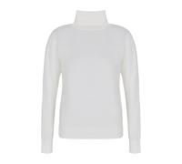 Armani Exchange - Pull Col Roulé avec Logo Brodé - Femme - Pulls - Blanc - Taille: 36 FR