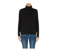Armani Exchange - Pull doux à col en V - Femme - Pulls - Noir - Taille: 38 FR