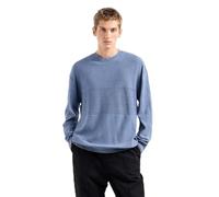 Armani Exchange Pull en Coton pour Homme avec Rayures Horizontales, Gris, S