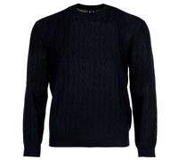 Armani Exchange Pull Homme Col Rond Laine Coton Bleu Noir Motif Ondes