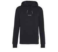 Armani Exchange Pull-Over Hooded Sweatshirt with Front Back Logo Sweat à Capuche, Bleu Marine, XL Homme