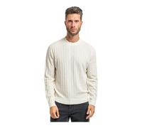 Armani Exchange - Pull ras du cou à motif vague - Homme - Pulls - Blanc - Taille: L