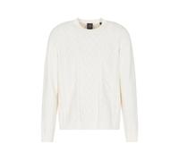 Armani Exchange - Pull texturé à col rond - Homme - Pulls - Blanc - Taille: M