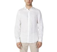 Armani Exchange Regular, Ton sur Ton Embroidered Logo Chemise, Blanc (White), Large pour des Hommes