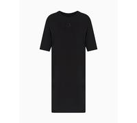 Armani Exchange Robe avec Logo Brillant pour Femme, Noir, XL