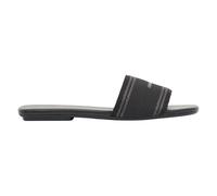 Armani Exchange - Rounded Square-Form Slider - Femme - Chaussures - Noir - Taille: 40 EU