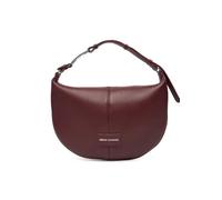 Armani Exchange Sac à bandoulière en simili cuir, Bordeaux, Design Groove, 1 compartiment avec fermeture éclair, 52 x 32 x 20 cm, avec accessoires intérieurs