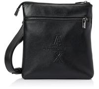Armani Exchange Sac à bandoulière Plat avec Logo AX embossé, Homme, Noir, Einheitsgröße