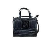 Armani Exchange Sac à main moyen avec double poignée, bandoulière et logo central Noir, Noir (00020), Taille unique